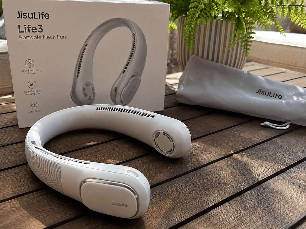 Jisulife portable neck fan for outdoor summer comfort